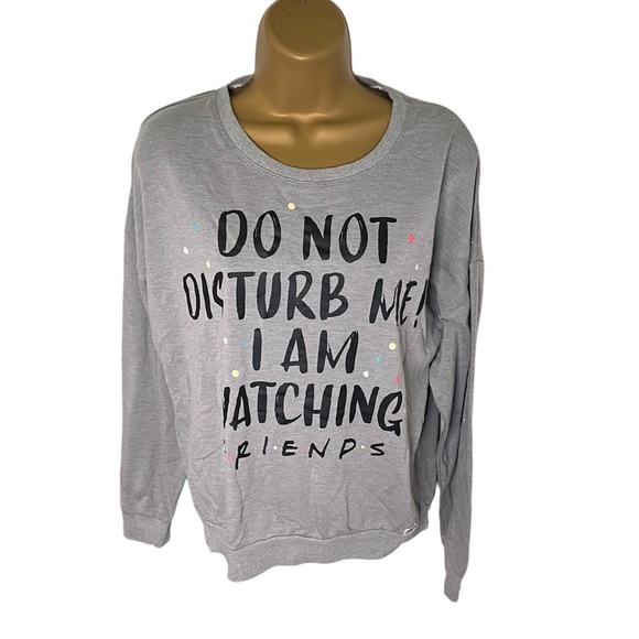 FRIENDS Other - Friends Graphic Pullover Sweatshirt Lightweight Lounge Top Heather Gray M